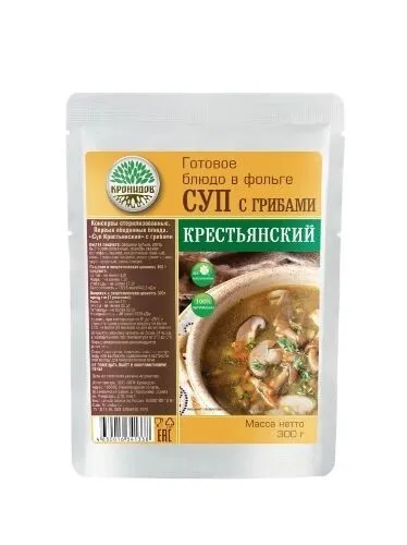 Кронидов Суп крестьянский с грибами 300 г, веган, 300 г, фото 2