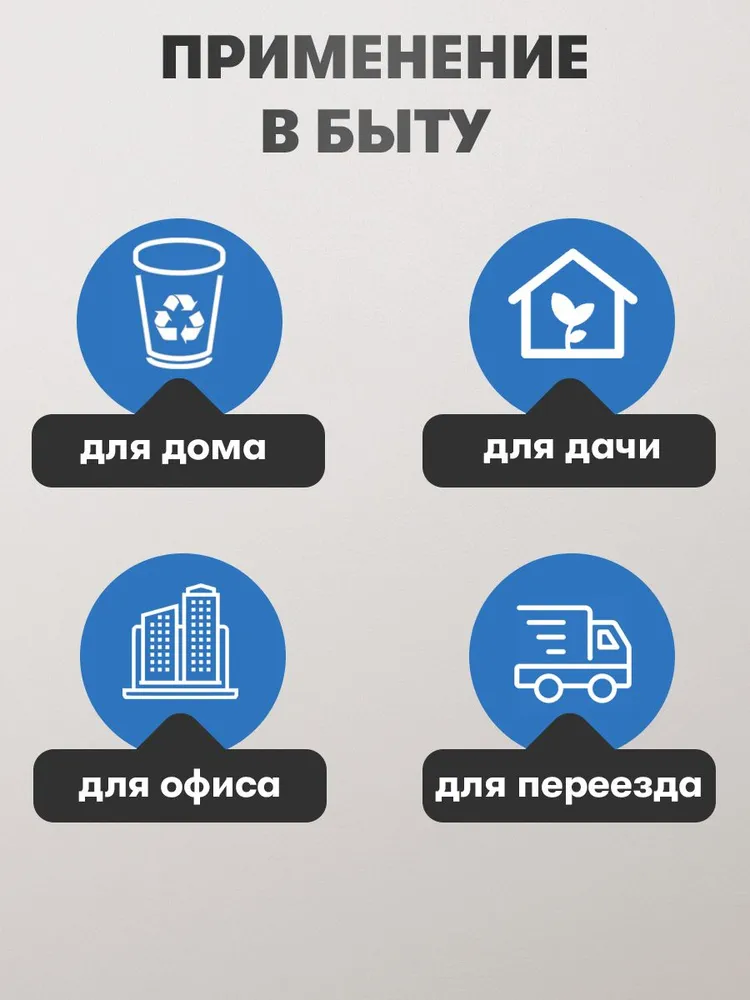 Пакеты для мусора 35л с завязками 100шт, 35 л, 100 шт, фото 6