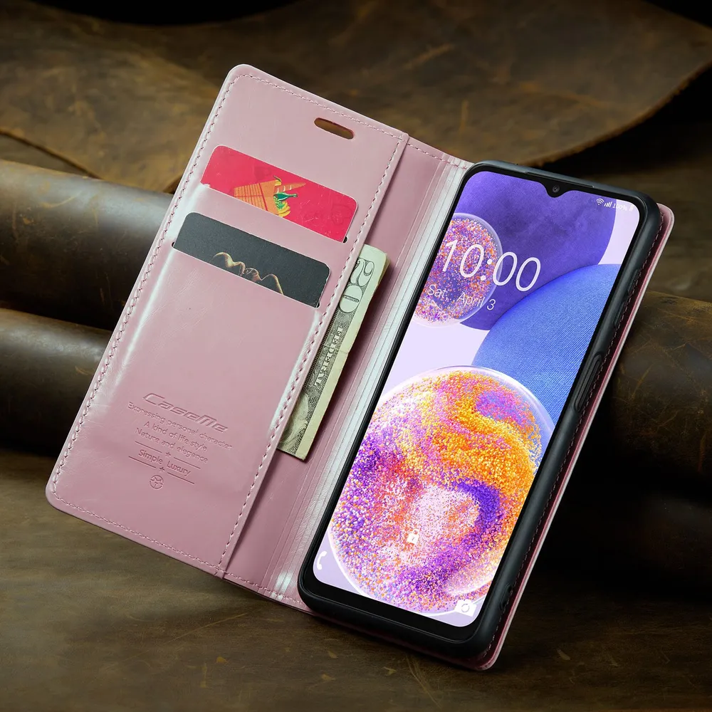 Caseme Кожаный книжка чехол для Samsung Galaxy A23 4G/5G M23 A235 M236 / Самсунг A23 4G/5G M23 A235 M236 с визитницей из экокожи, 4 г, 5 г, фото 5