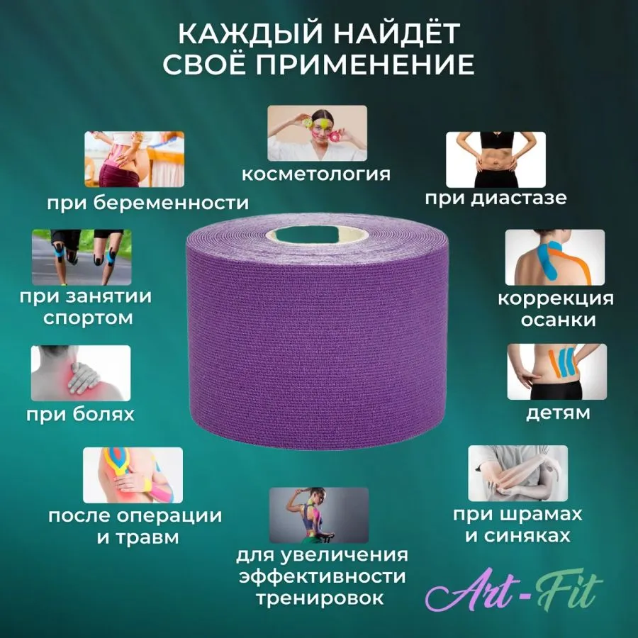 Кинезио тейпы для лица груди и тела, вариант, фото 2