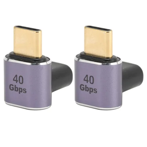 USB-C адаптер 90 градусов, USB 4.0 40Gbps 100W, переходник Type-C, для зарядки и передачи данных 8K