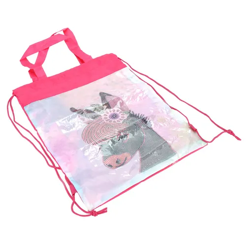 Рюкзак для хранения, износостойкий, большой объем, стразы, шнурок, для инструментов и домашнего хран