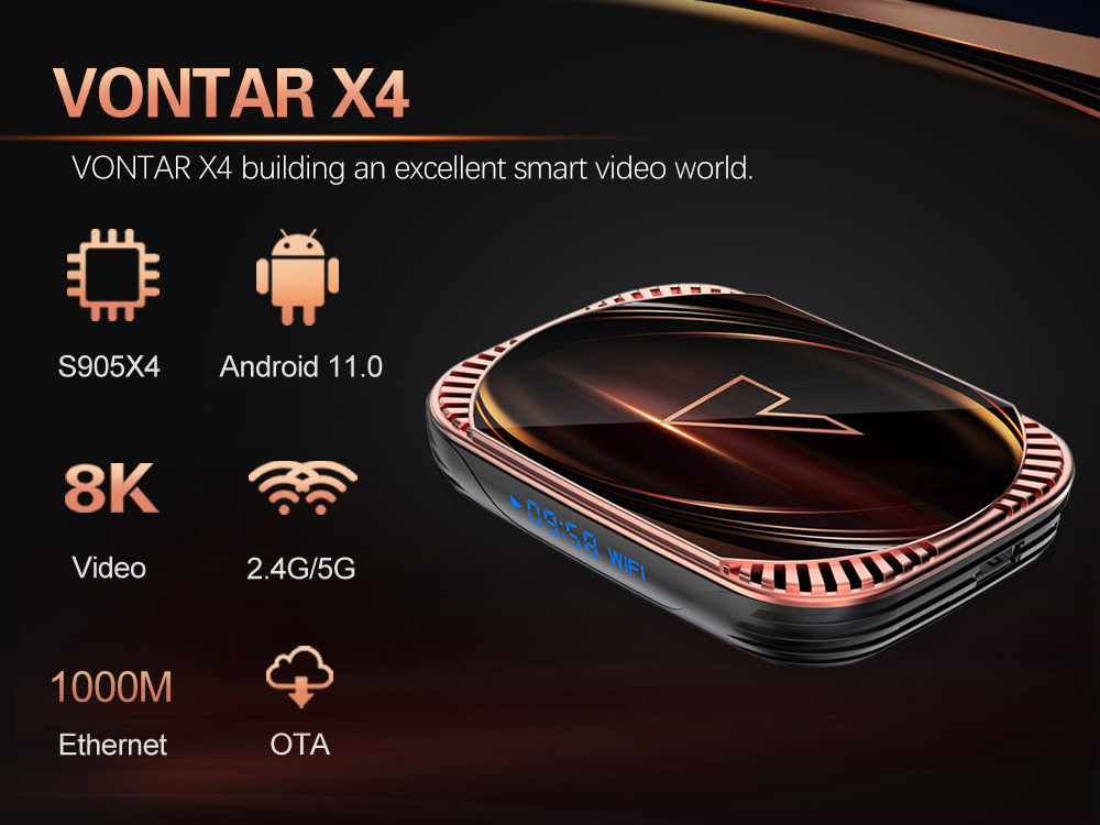 Медиаплеер Vontar S905X4, USB, HDMI, черный, Android купить по низкой цене  с доставкой в интернет-магазине OZON (1212990357)