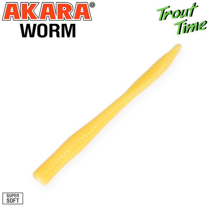 Силиконовая приманка Akara Trout Time WORM 3 Garlic 446 (10 шт.)