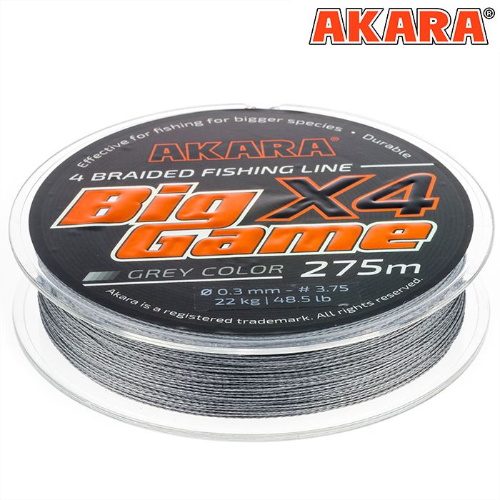 Шнур Akara Big Game Gray 275 м 0,50