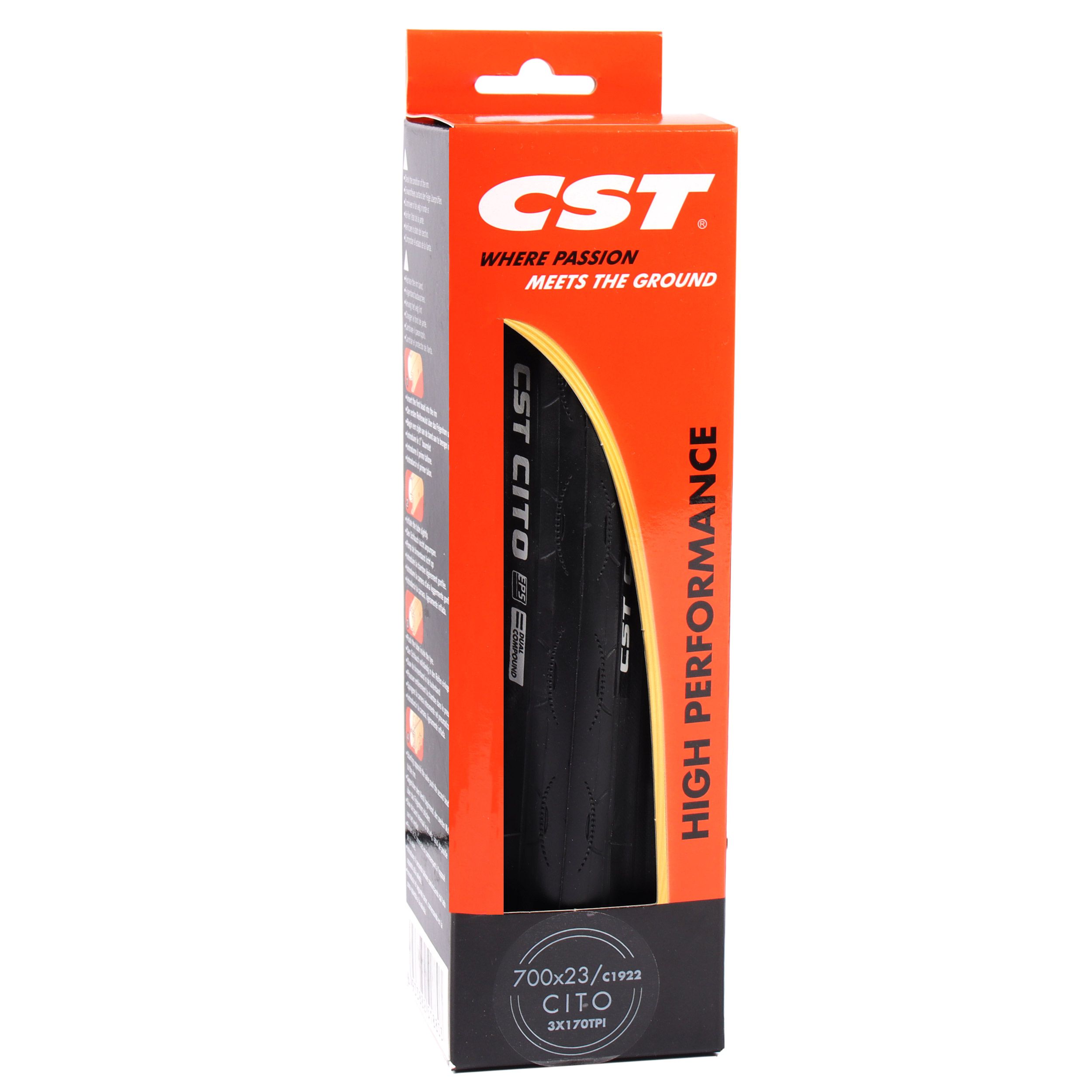 Покрышка для велосипеда CST CITO C1922 700 х 23C, 170 TPI, складная, для шоссейного и городского велосипеда Покрышка для велосипеда CST CITO C1922 700 х 23C, 170 TPI, складная, для шоссейного и городского велосипеда