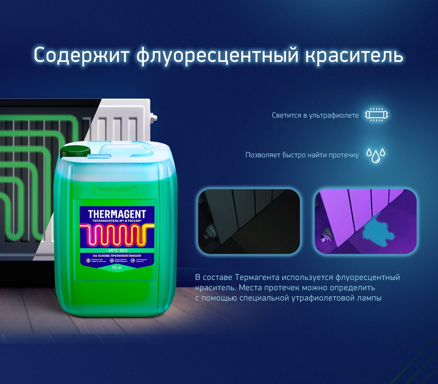 Теплоноситель Thermagent ЭKO -30 на основе пропиленгликоля 10 кг ...