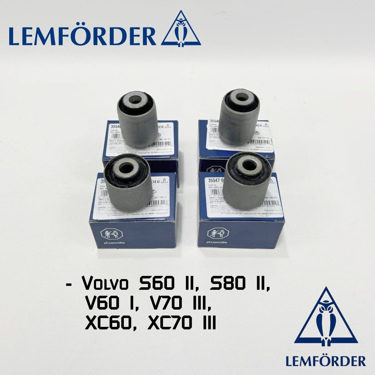 Сайлентблоки подпружинных рычагов Lemforder для VOLVO S60 II