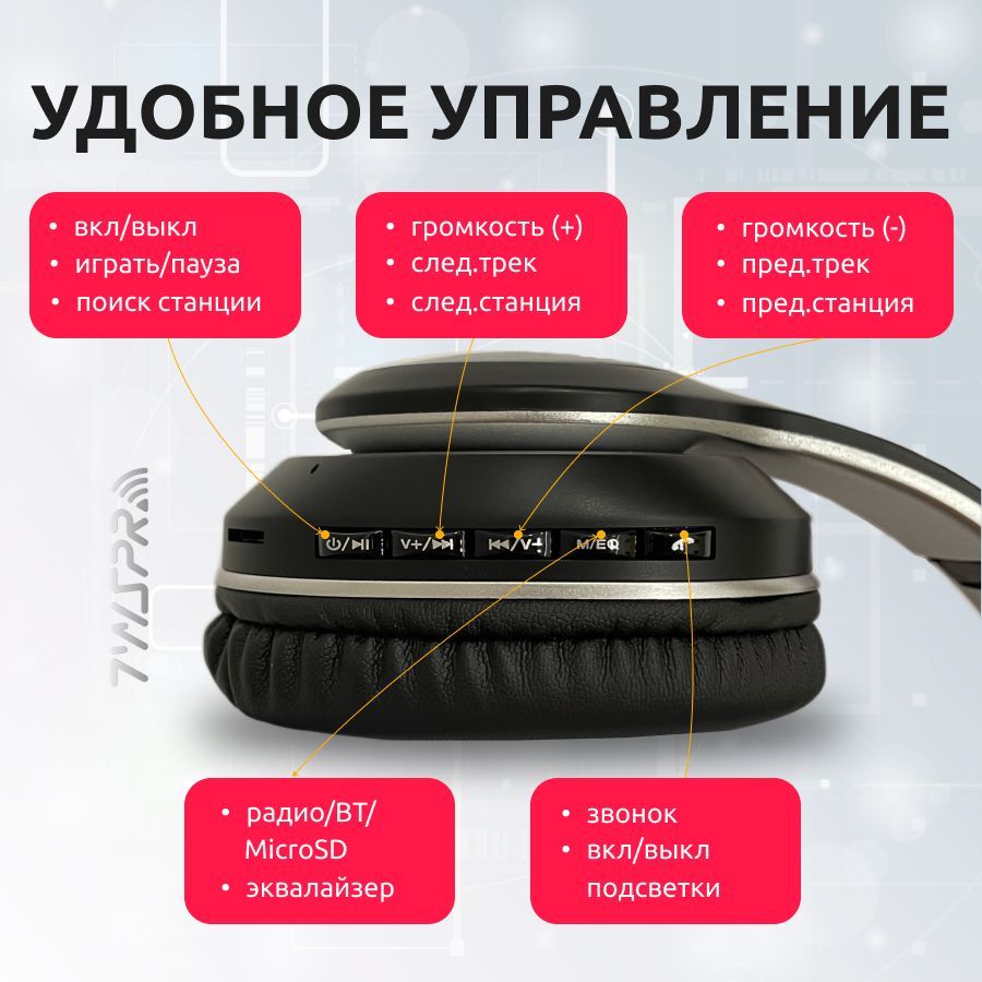 Наушники Полноразмерные TWS PRO V33. - купить по доступным ценам в  интернет-магазине OZON (753206678)