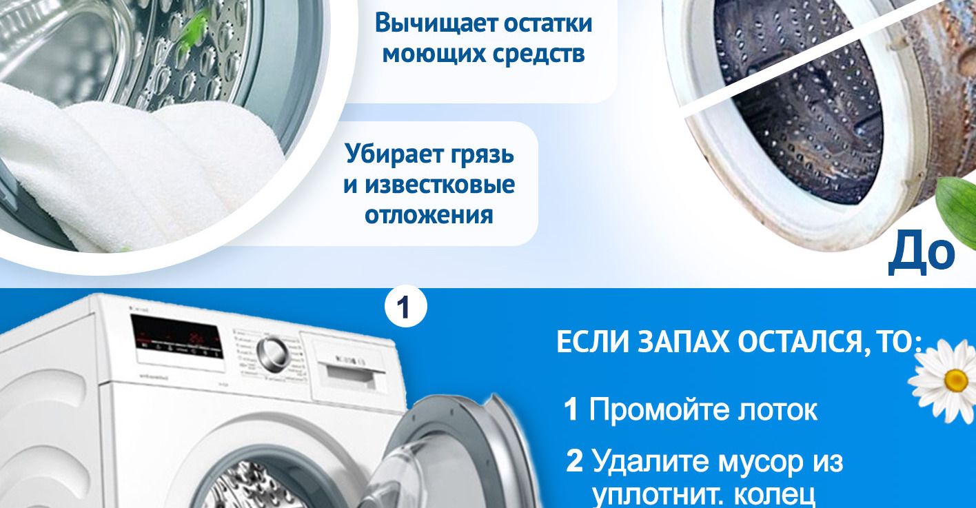 Средство от запаха в стиральной машине и посудомоечной машине, средство ...