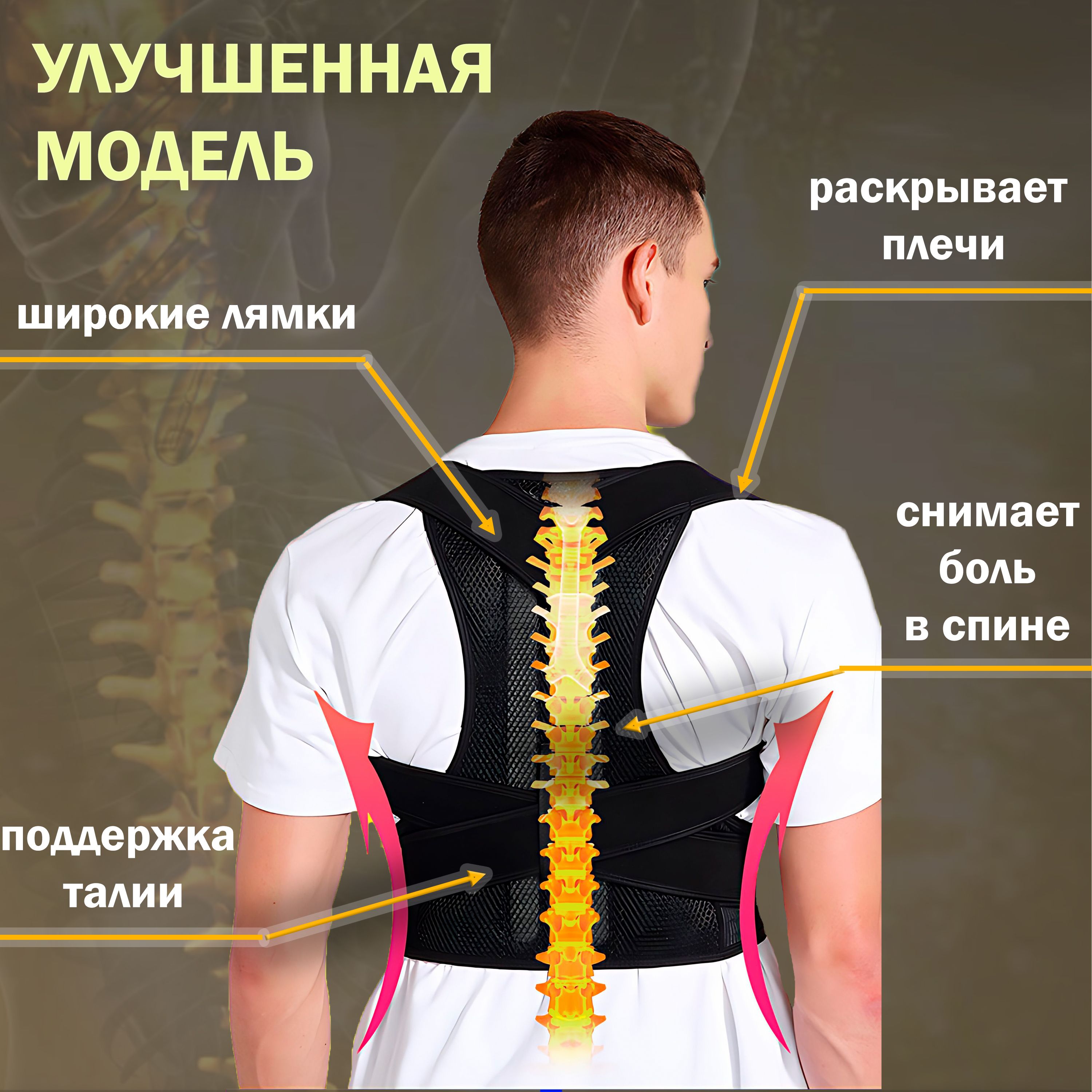 Ортопедический корректор осанки (ортопедический корсет для спины мужской,  женский), медицинский корсетный пояс, бандаж для коррекции осанки для  мужчин и женщин. Реклинатор - купить с доставкой по выгодным ценам в  интернет-магазине OZON (1352335697)