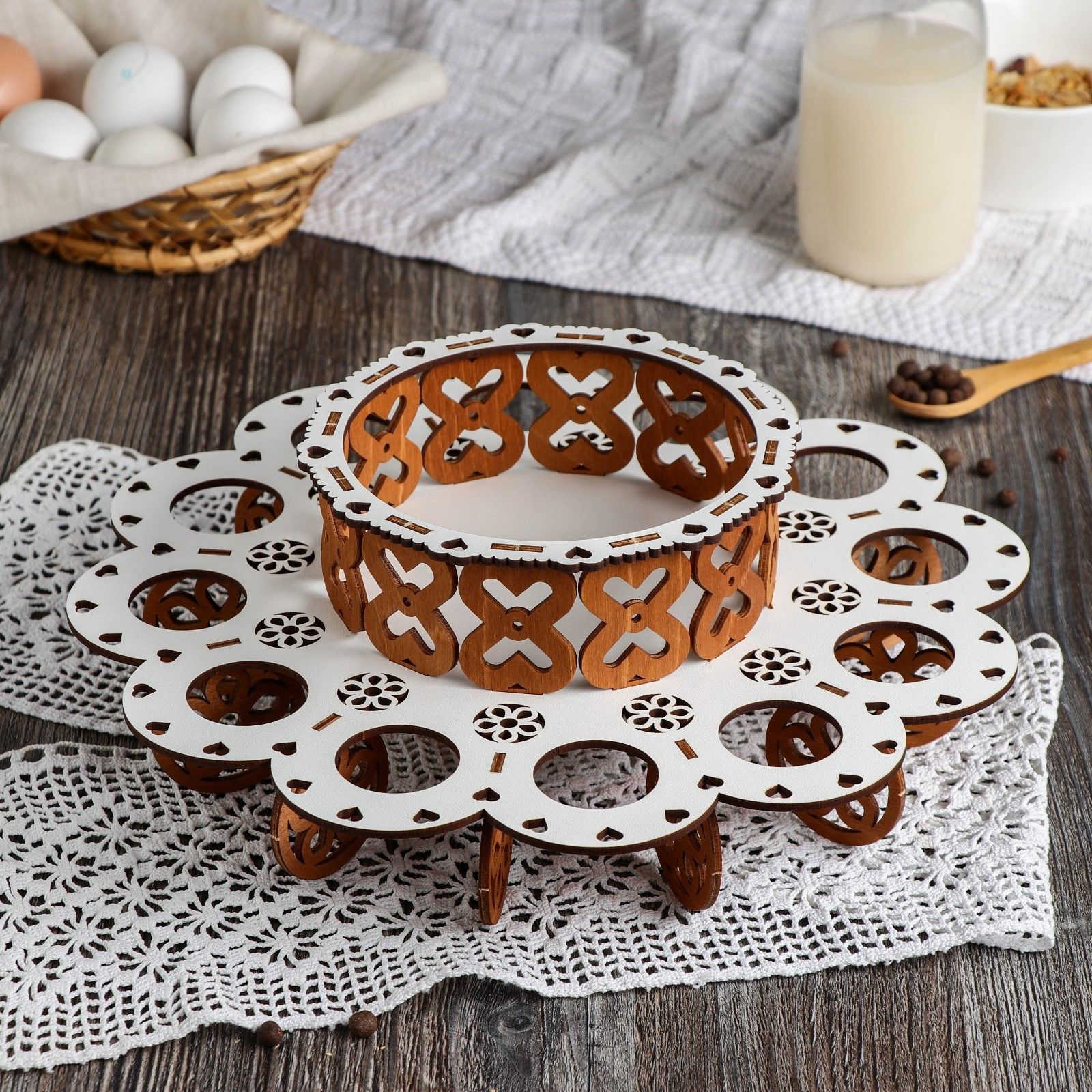 Подставка для кулича и яиц пасхальная, 12 ячеек купить по низкой цене с ...