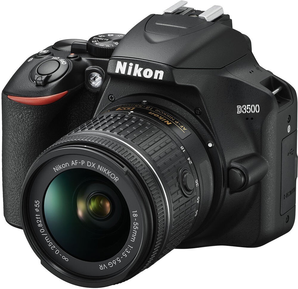 Зеркальный фотоаппарат Nikon D3500 18-55mm VR, черный купить на