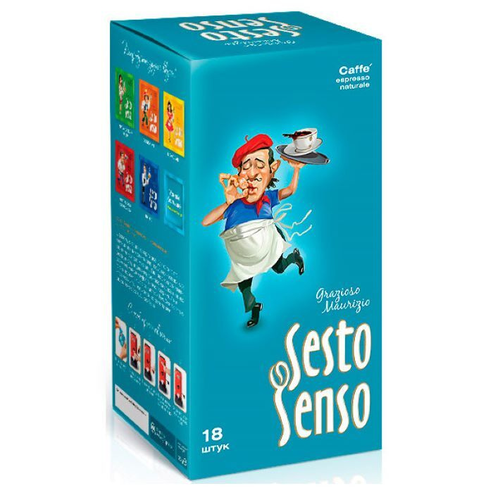 SESTO SENSO / Кофе в чалдах "Grazioso Maurizio"(чалды, стандарт E.S.E., 44 мм ), 18 шт  #1