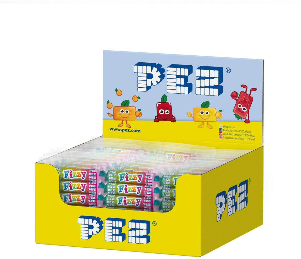 Конфеты PEZ Fizzy, фруктовые, 30 шт по 30 г - купить с доставкой по ...