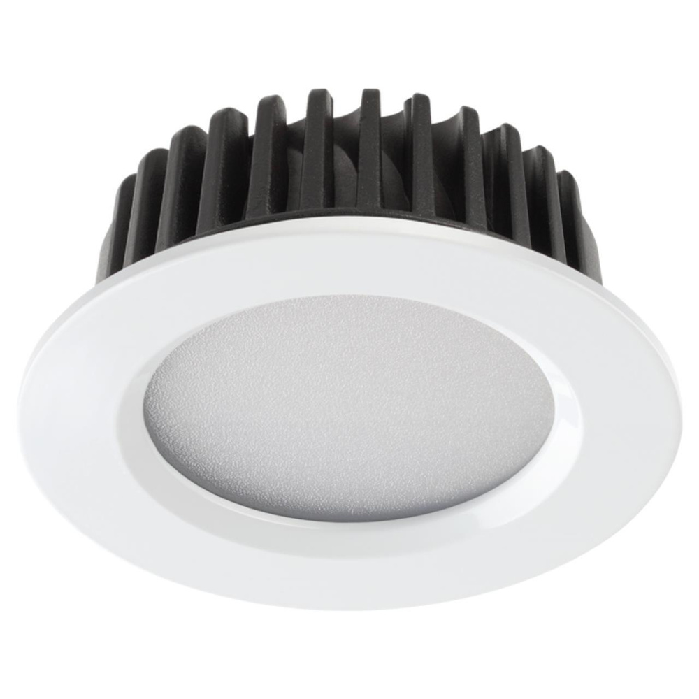 novotech 357907 SPOT NT19 228 белый Встраиваемый светильник IP44 LED 4000K 10W 100-265V DRUM  #1