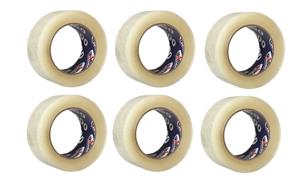 Клейкая лента прозрачная Unibob 48 мм х 132 м 6 шт - купить с доставкой ...