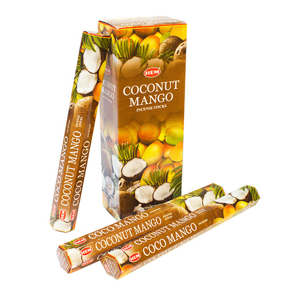 Благовоние HEM 6 гр Кокос Манго Coconut Mango блок 6 упаковок #1