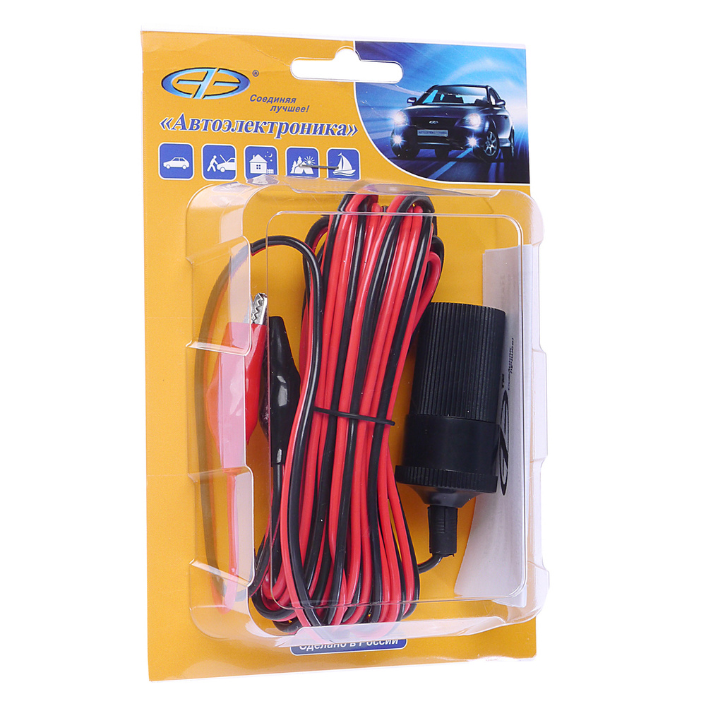 Удлинитель прикуривателя 12V клеммы-гнездо 5м. АЭНК - арт. УП-5(кг ...