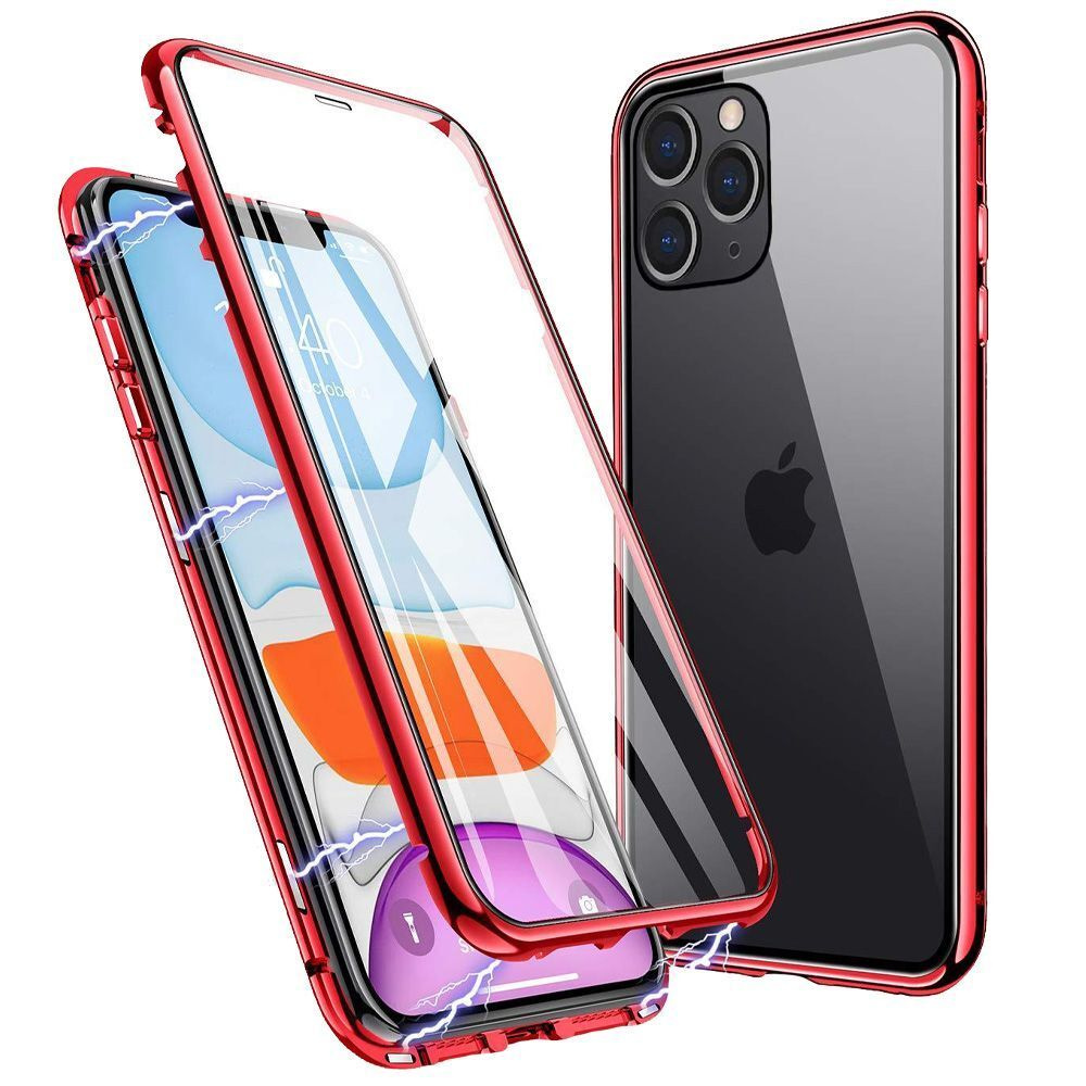 Магнитный чехол для iPhone 11 Pro Max, Красный, Case-House - купить с  доставкой по выгодным ценам в интернет-магазине OZON (197014223)