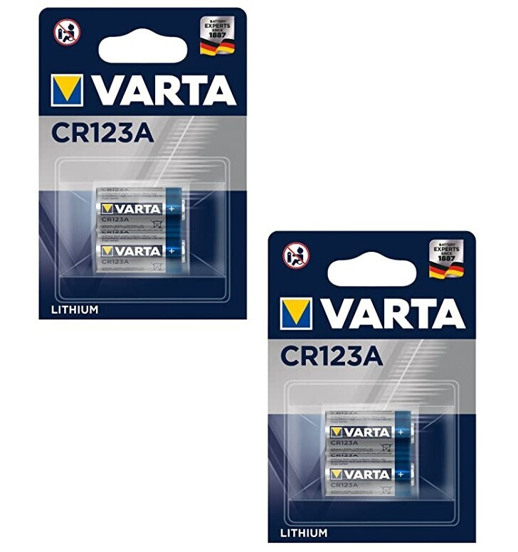Батарейка Varta CR123A Lithium 4шт - купить с доставкой по выгодным ...