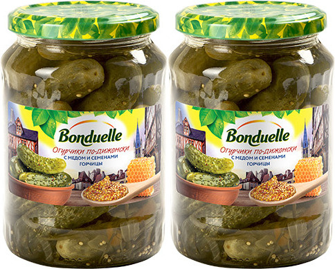 Огурцы Bonduelle по-дижонски с медом и семенами горчицы 720 г, набор: 2 штуки  #1