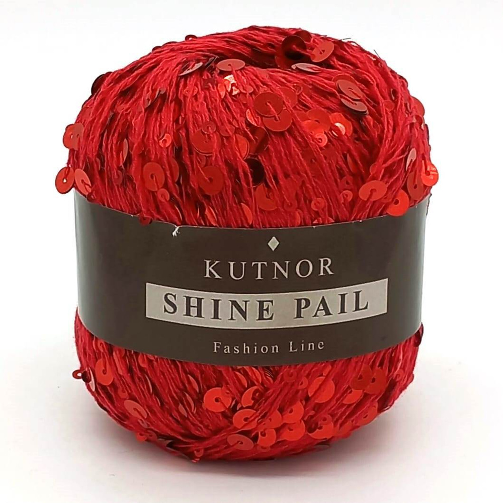 Пряжа Kutnor Shine Pail (98% хлопок, 2% пайетки) цв. 001, 2 мотка #1