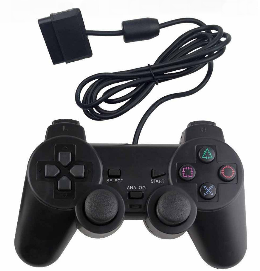 Проводной геймпад джойстик MyPads для Sony Playstation 2 Doubleshock, черный #1