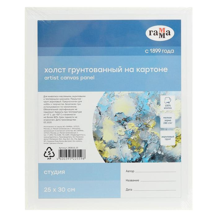 Гамма, Холст на картоне 25 х 30 см, хлопок 100%, акриловый грунт ...