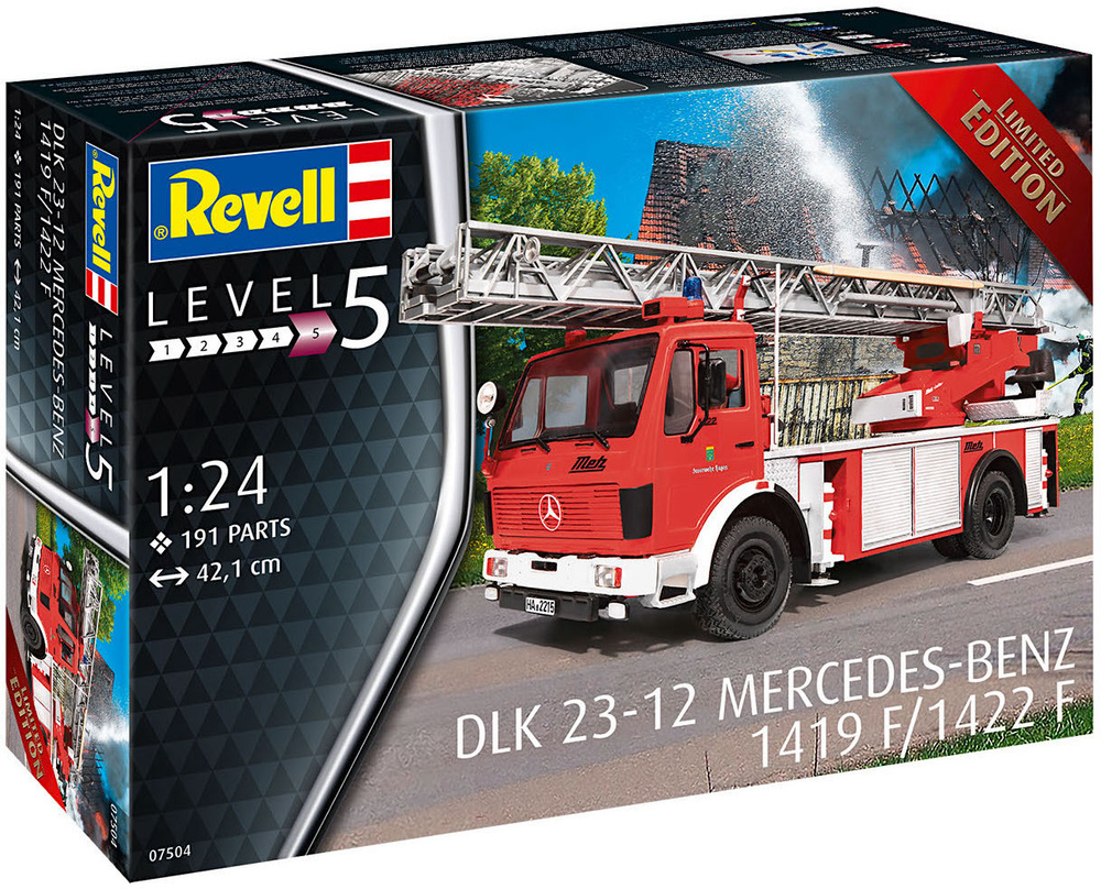 Revell DLK 23-12 Mercedes-Benz 1419 F/1422 F Limited Edition, Пожарная  машина, 1/24, Сборная модель - купить с доставкой по выгодным ценам в  интернет-магазине OZON (311203310)