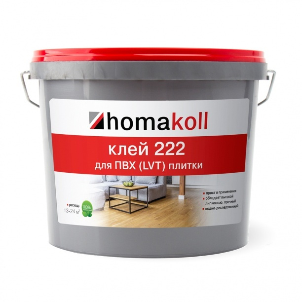 Клей для плитки ПВХ Homakoll 222, 6 кг #1