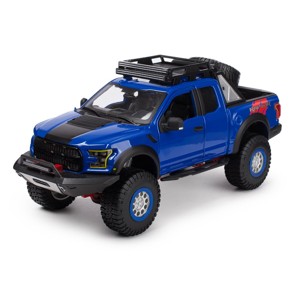 Машинка металлическая Ford F-150 Raptor Design Off-Road Kings,  открывающиеся двери и багажник, вращающиеся резиновые колеса, масштабная  коллекционная модель Maisto Маисто 1:24 синяя, Форд Раптор - купить с  доставкой по выгодным ценам в