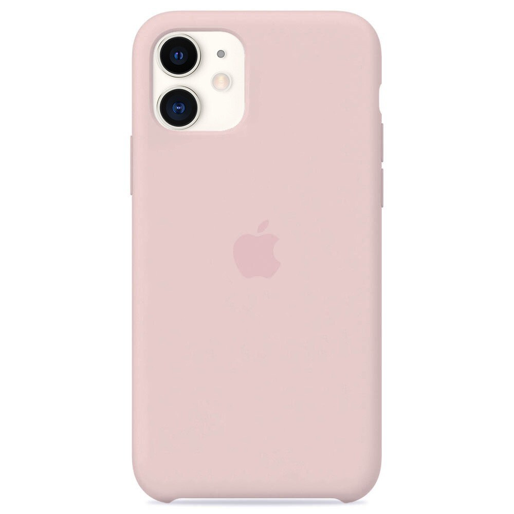 Силиконовый чехол для смартфона Silicone Case на iPhone 11 / Айфон 11 с  логотипом, розовый песок - купить с доставкой по выгодным ценам в  интернет-магазине OZON (324817164)