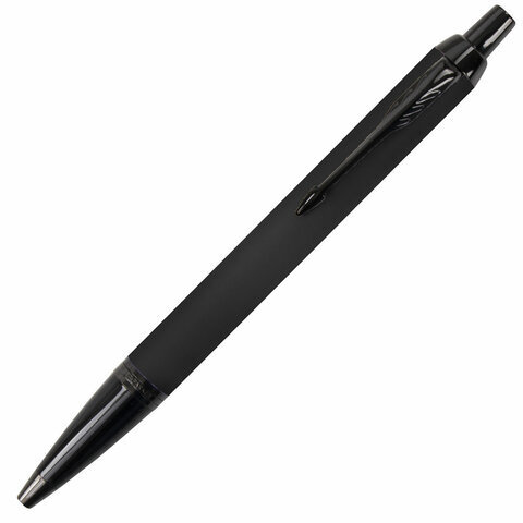 Ручка шариковая PARKER "IM Achromatic Black BT", черный матовый, нержавеющая сталь, синяя, 2127618  #1