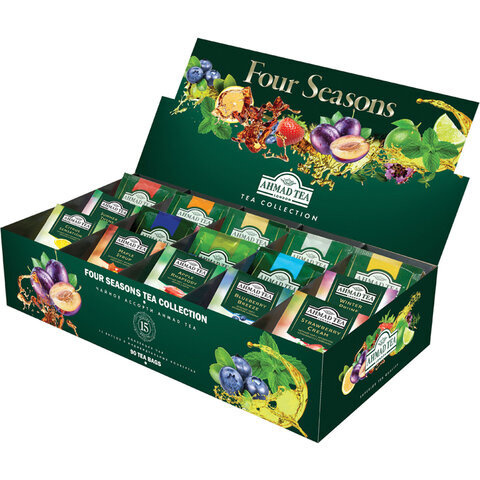 Чай AHMAD (Ахмад) "Four Seasons", 90 пакетиков в конвертах по 1,8 г, 15 вкусов  #1
