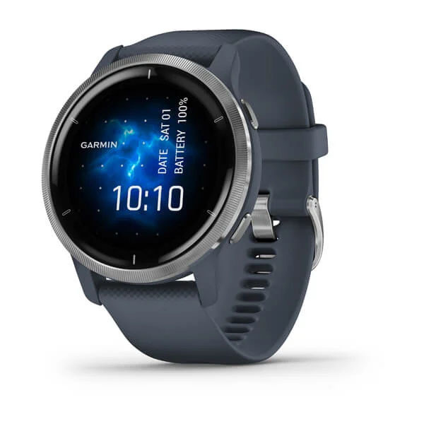 Garmin Умные часы VENU 2, 33mm, серебристый;темно-синий #1