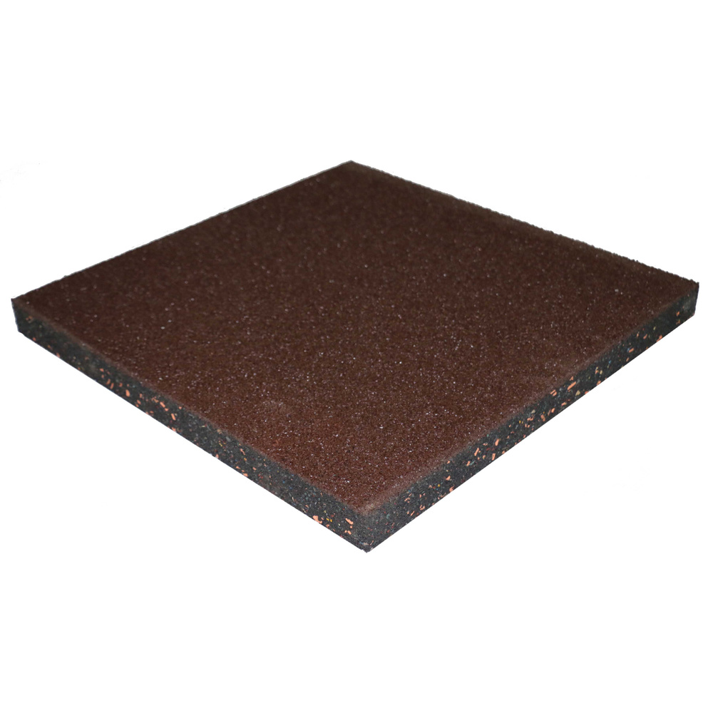 Резиновая плитка 500х500х40 мм, коричневая #1