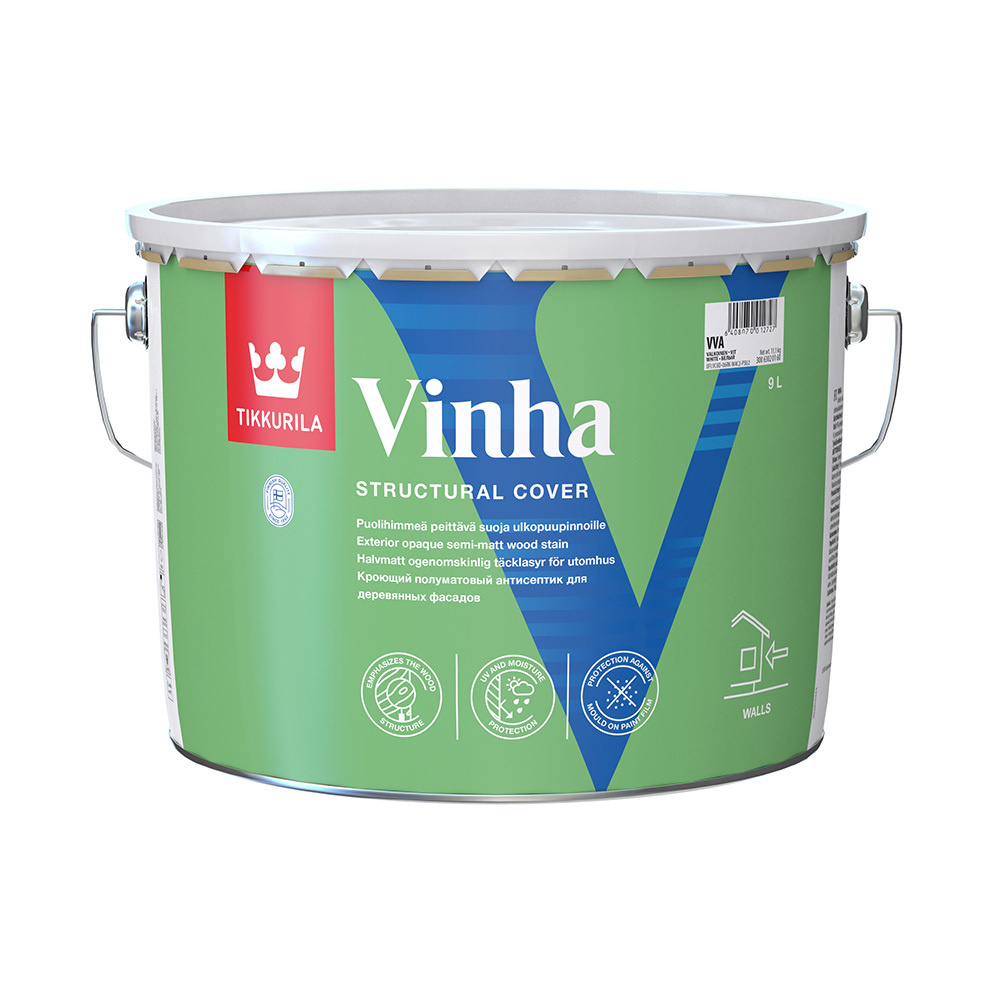 Антисептик Tikkurila Vinha декоративный для дерева бесцветный основа VC 9 л #1
