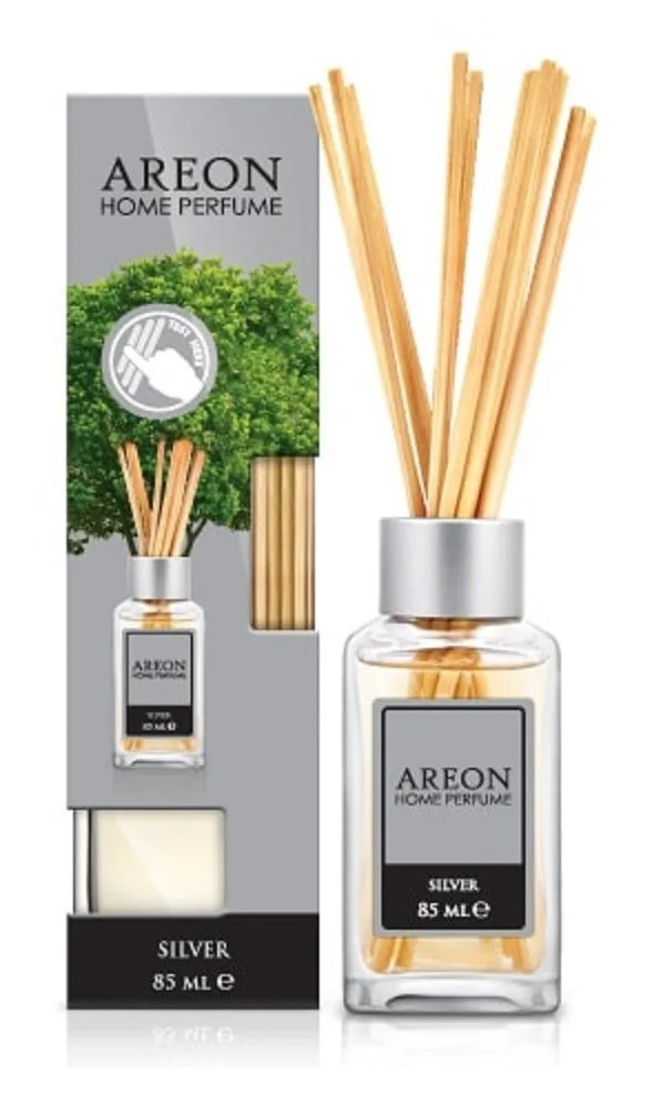 Ароматизатор AREON флакон с палочками 85мл HOME PERFUME STICKS SILVER 85ML SLR02  #1