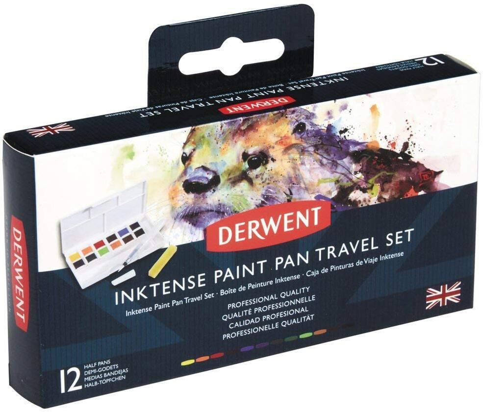 Набор красок Derwent Inktense Pan Travel Set, 12 шт #1