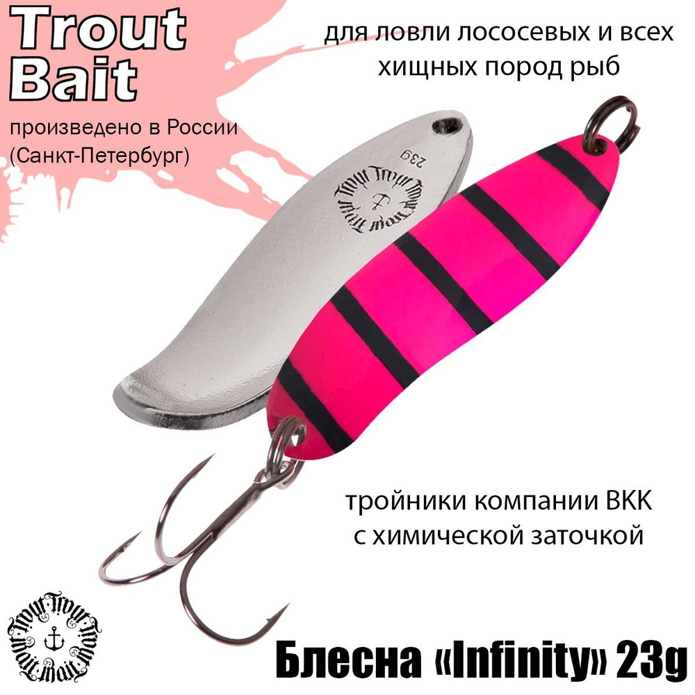 Блесна для рыбалки колеблющаяся , колебалка Infinity ( Японский Angler'z System Bux ) 23 g цвет 187 на #1