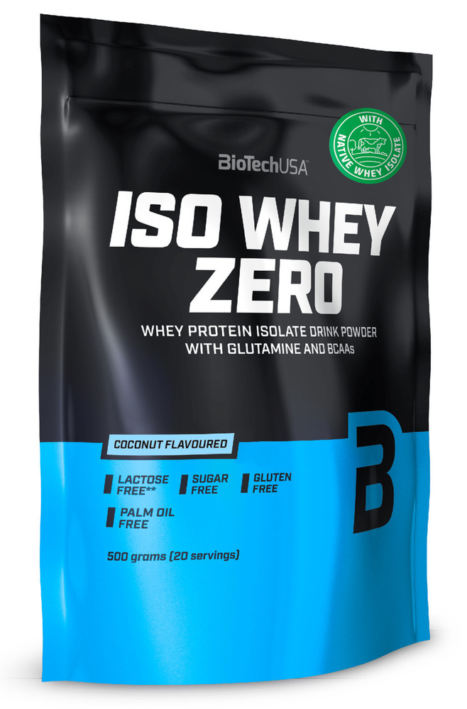 Сывороточный протеин изолят BioTechUSA Iso Whey Zero 500 г. кокос #1