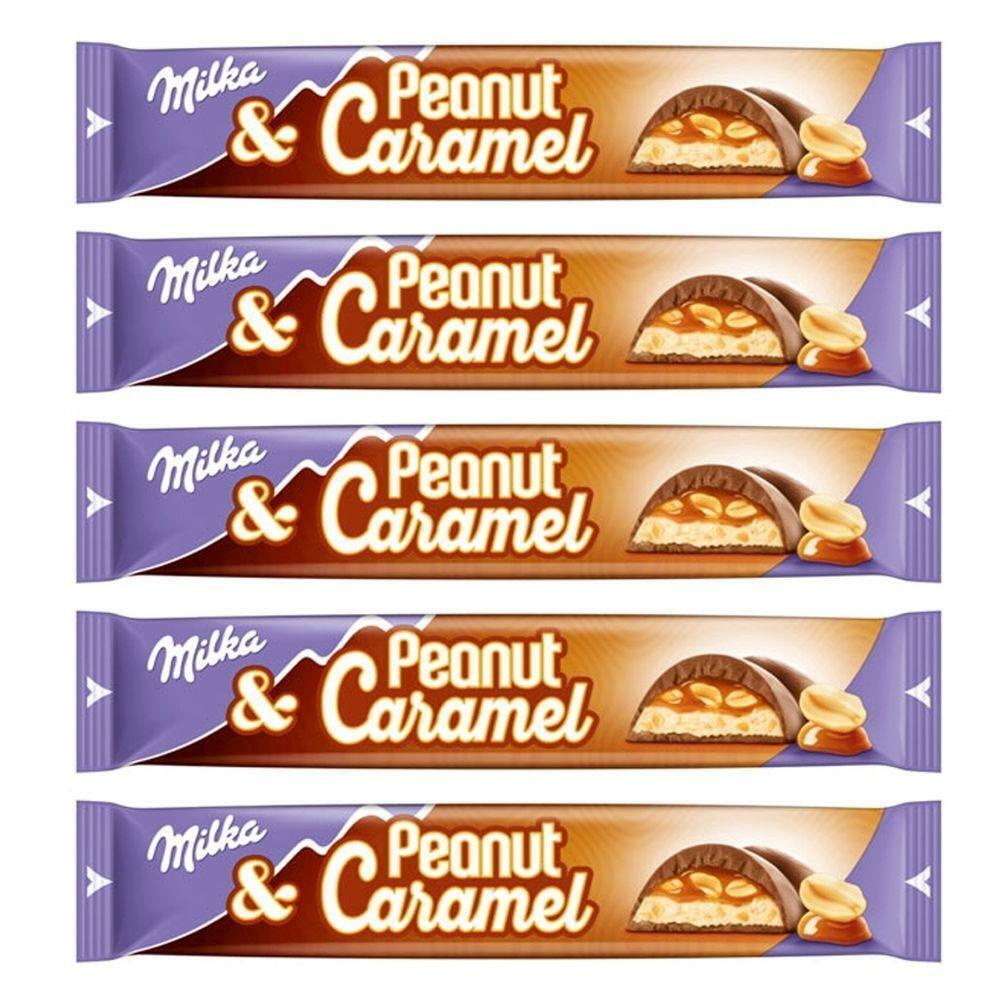 MILKA / МИЛКА Молочный шоколад, Батончик с арахисом, карамелью ...