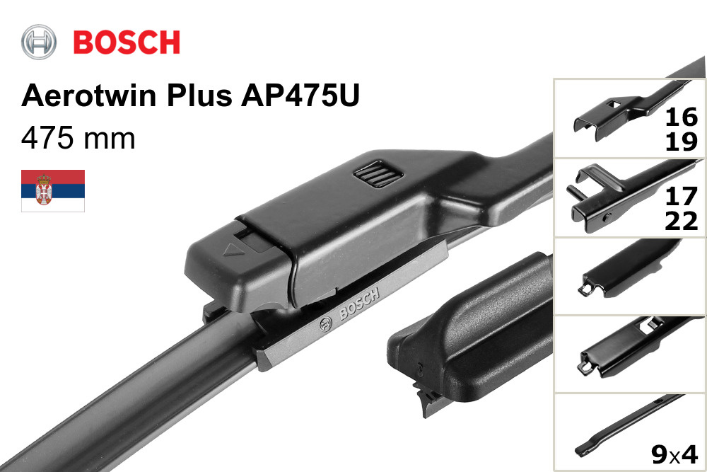 Щетка стеклоочистителя Bosch Aerotwin Plus AP475U, артикул 3397006946 #1