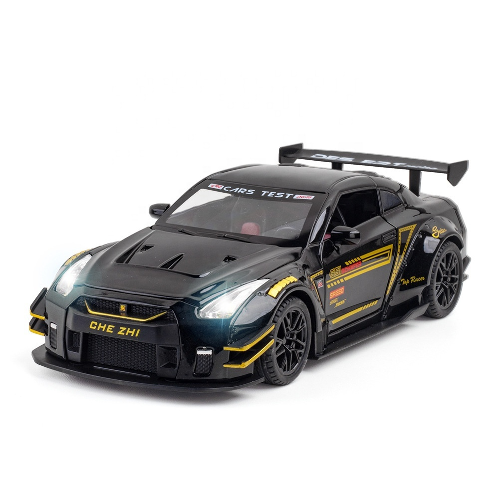 Коллекционная модель машинки Nissan Skyline GT-R R35 (Ниссан ГТР) Годзилла,  масштаб 1:24, открываются двери, капот, багажник, свет фар, звук мотора -  купить с доставкой по выгодным ценам в интернет-магазине OZON (386781480)