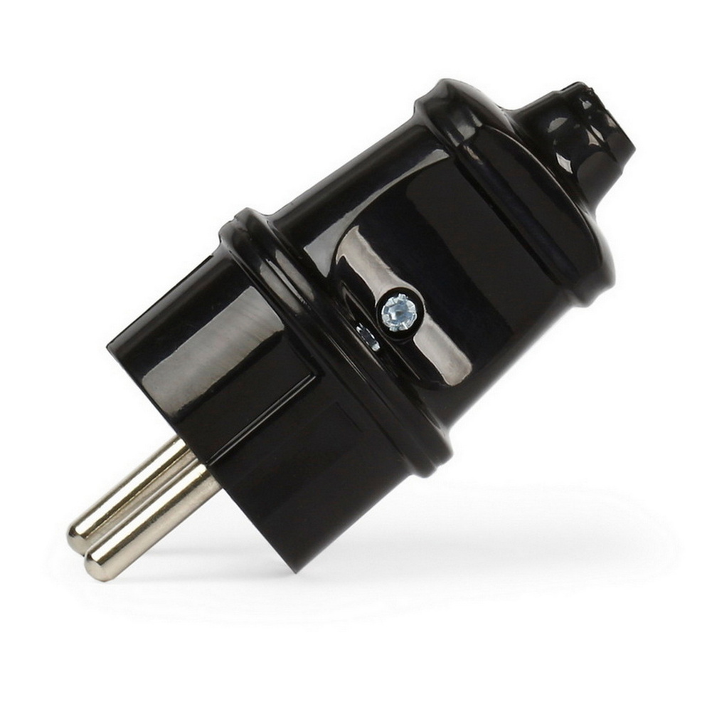 Вилка Smartbuy, прямая с заземлением черная 16А 250В (SBE-16-P01-b ...