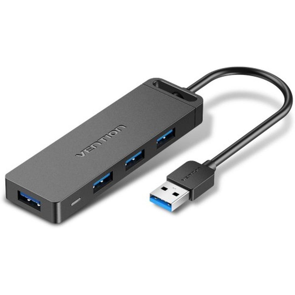 USB - концентратор 4-port USB3.0 Hub Vention CHLBB Черный #1