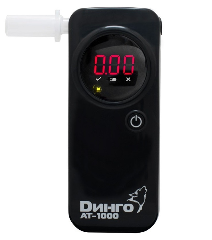 Персональный недорогой алкотестер Dingo Динго AT-1000 с электрохимическим датчиком чёрный #1