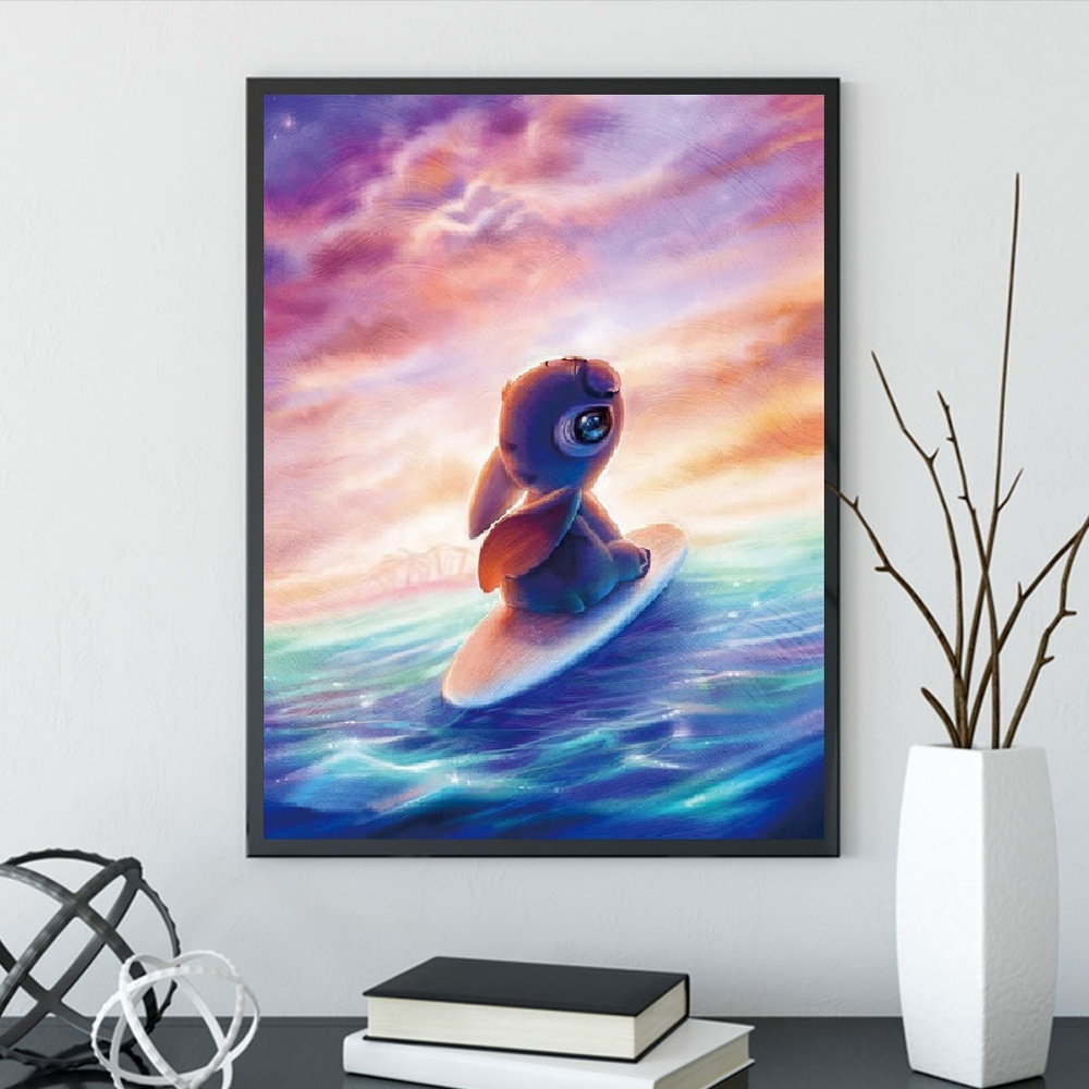 Алмазная мозаика "Лило и Стич" Вышивка стразами 30х40cm - купить с ...