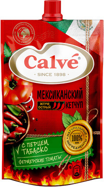 "Calve", кетчуп "Мексиканский" с перцем табаско, 2 штуки по 350 г  #1